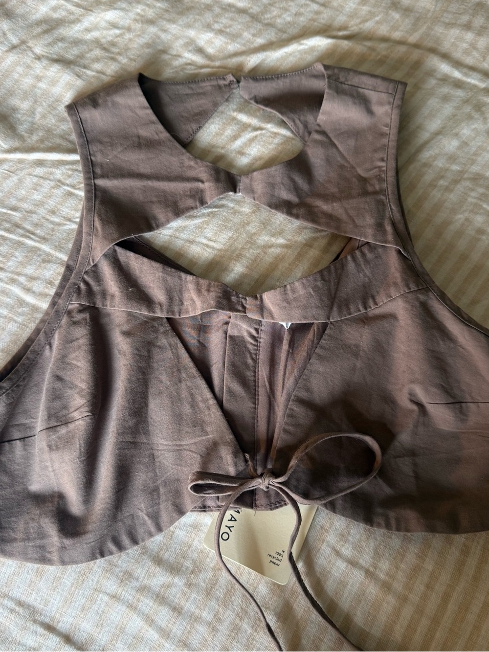 Peppermayo Stonewood Brown Crop Top